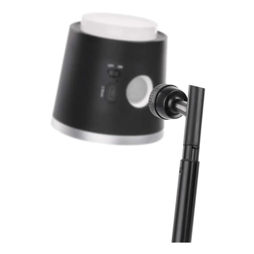 LED Dimbart uppladdningsbart skrivbordslampa 4-i-1 LED/6W/3,7V 3000K/4000K/6500K 1500mAh svart