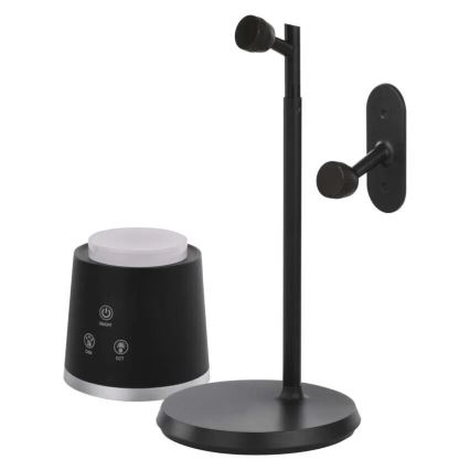 LED Dimbart uppladdningsbart skrivbordslampa 4-i-1 LED/6W/3,7V 3000K/4000K/6500K 1500mAh svart