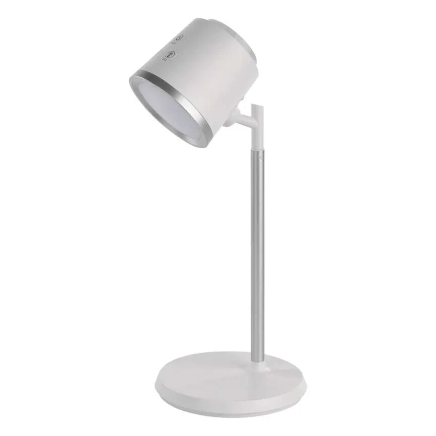 LED Dimbart uppladdningsbart skrivbordslampa 4-i-1 LED/6W/3,7V 3000K/4000K/6500K 1500mAh vit