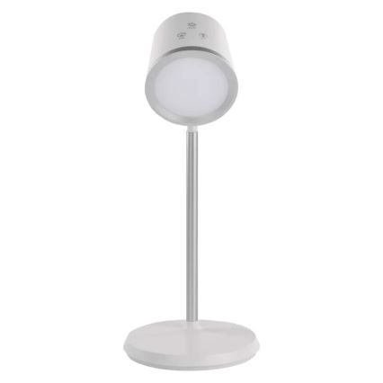 LED Dimbart uppladdningsbart skrivbordslampa 4-i-1 LED/6W/3,7V 3000K/4000K/6500K 1500mAh vit