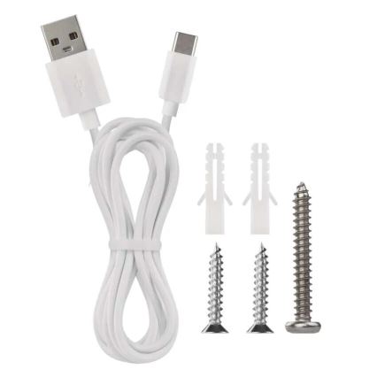 LED Dimbart uppladdningsbart skrivbordslampa 4-i-1 LED/6W/3,7V 3000K/4000K/6500K 1500mAh vit