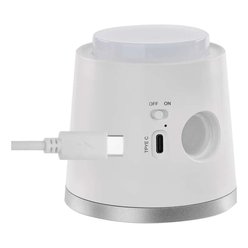 LED Dimbart uppladdningsbart skrivbordslampa 4-i-1 LED/6W/3,7V 3000K/4000K/6500K 1500mAh vit