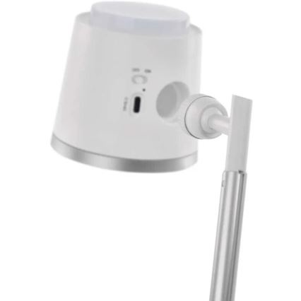 LED Dimbart uppladdningsbart skrivbordslampa 4-i-1 LED/6W/3,7V 3000K/4000K/6500K 1500mAh vit