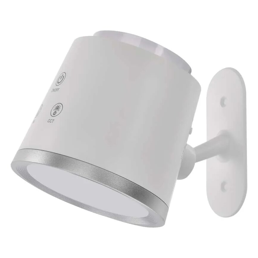 LED Dimbart uppladdningsbart skrivbordslampa 4-i-1 LED/6W/3,7V 3000K/4000K/6500K 1500mAh vit