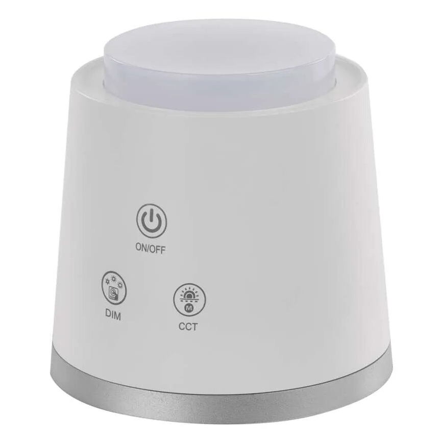 LED Dimbart uppladdningsbart skrivbordslampa 4-i-1 LED/6W/3,7V 3000K/4000K/6500K 1500mAh vit