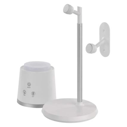 LED Dimbart uppladdningsbart skrivbordslampa 4-i-1 LED/6W/3,7V 3000K/4000K/6500K 1500mAh vit