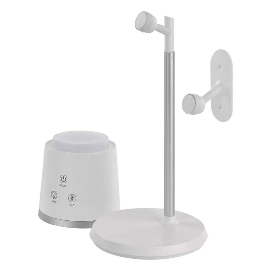 LED Dimbart uppladdningsbart skrivbordslampa 4-i-1 LED/6W/3,7V 3000K/4000K/6500K 1500mAh vit