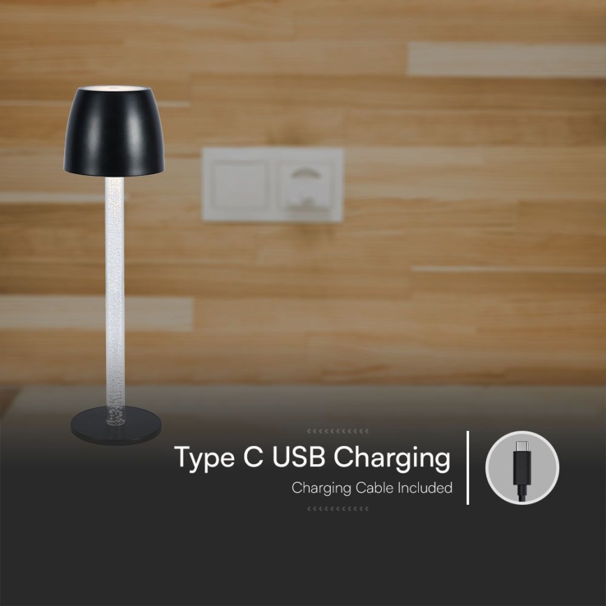 LED Dimbart uppladdningsbart touchbordslampa LED/3W/5V 3000K 1800 mAh vit