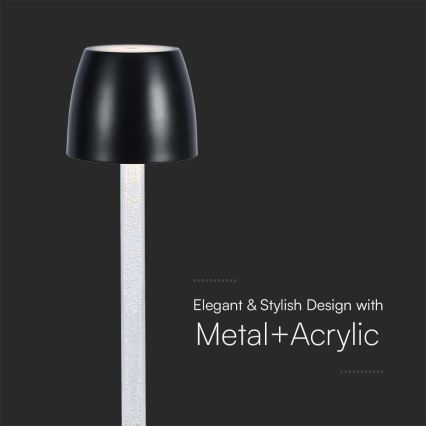 LED Dimbart uppladdningsbart touchbordslampa LED/3W/5V 3000K 1800 mAh vit