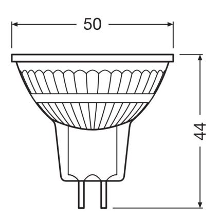 LED Dimbar lampa GU5,3/3,4W/230V 2700K CRI 90 - Osram