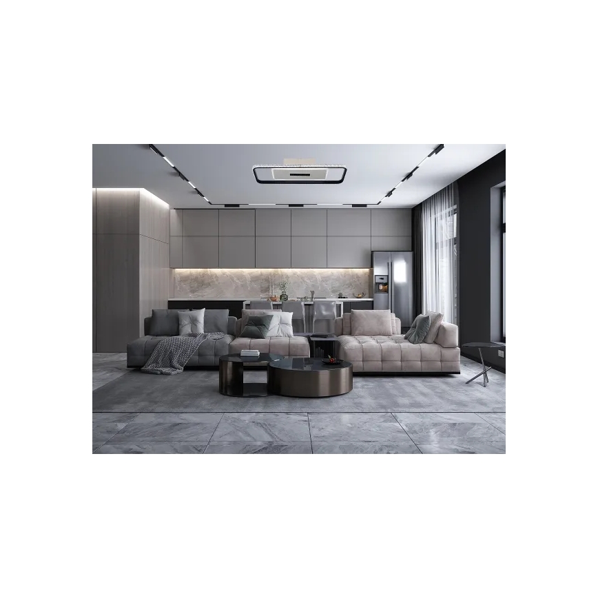 LED Dimbar taklampa LED/75W/230V 3000-6500K vit/svart + fjärrkontroll