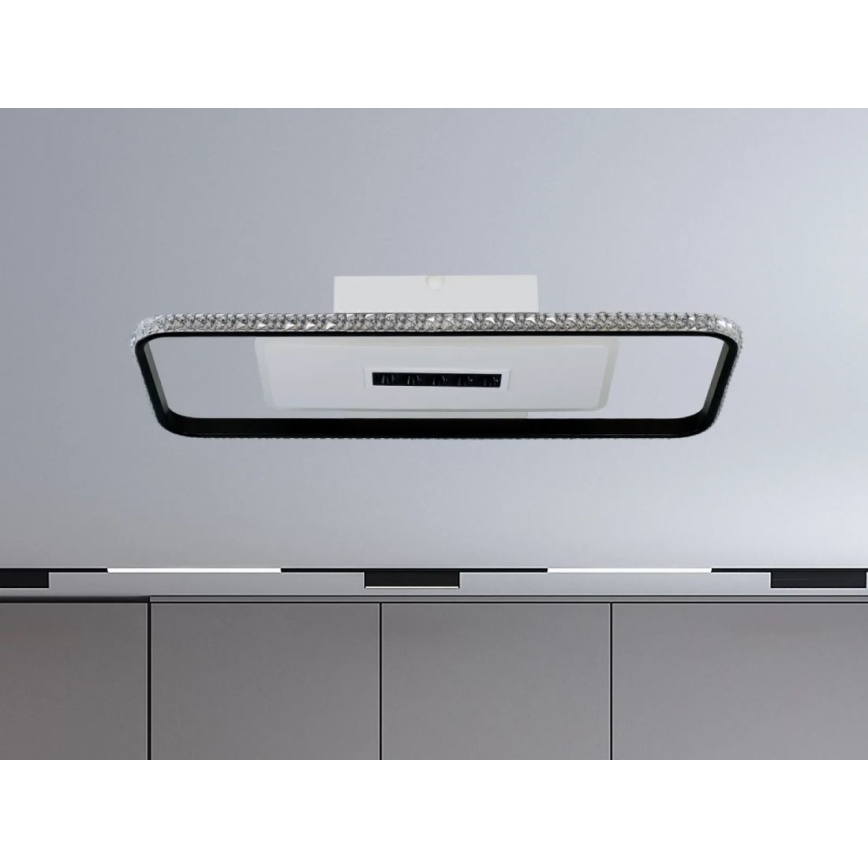 LED Dimbar taklampa LED/75W/230V 3000-6500K vit/svart + fjärrkontroll