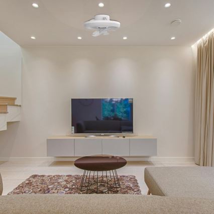 LED Dimbar taklampa med fläkt LED/30W/230V 3000-6500K vit + fjärrkontroll