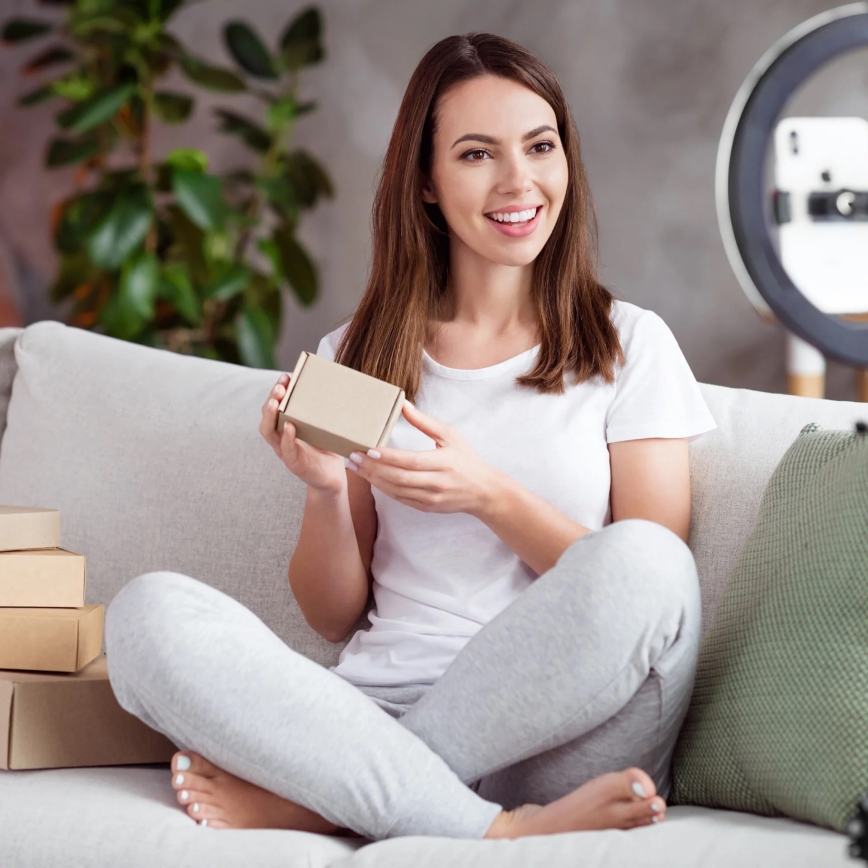 LED Dimbar lampa med stativ och hållare för vloggning LED/15W/5V 2700-6500K