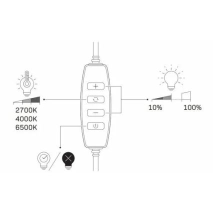 LED Dimbar lampa med stativ och hållare för vloggning LED/15W/5V 2700-6500K