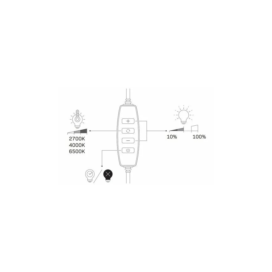 LED Dimbar lampa med stativ och hållare för vloggning LED/15W/5V 2700-6500K