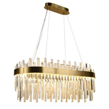 LED Dimbart kristallkrona på kabel LED/100W/230V 3000-6500K guld + fjärrkontroll