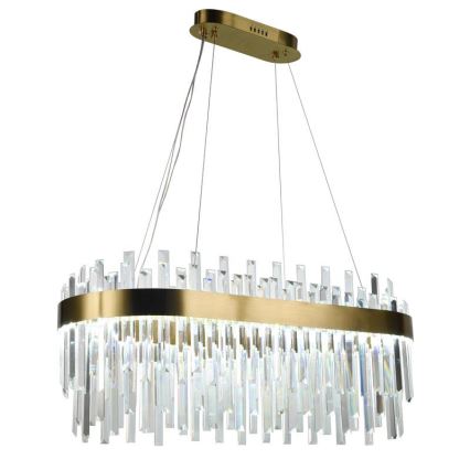 LED Dimbart kristallkrona på kabel LED/100W/230V 3000-6500K guld + fjärrkontroll