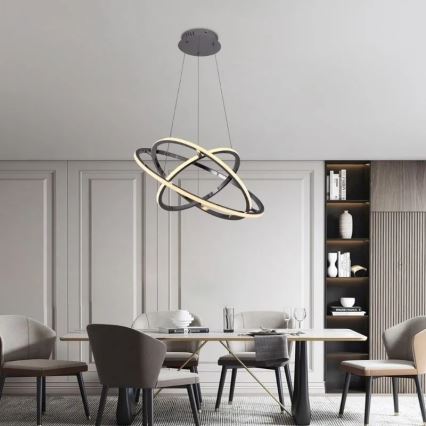 LED Dimbar taklampa LED/105W/230V 3000-6500K Ø 60 cm + fjärrkontroll