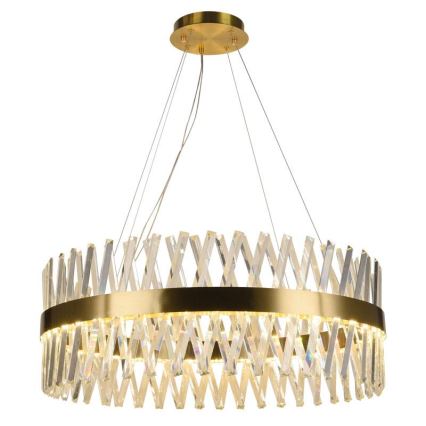 LED Dimbar kristallkrona på kabel LED/110W/230V 3000-6500K guld + fjärrkontroll