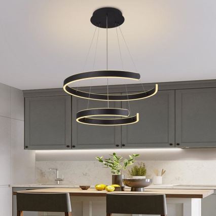 LED Dimbar taklampa LED/120W/230V 3000-6500K Ø 60 cm + fjärrkontroll