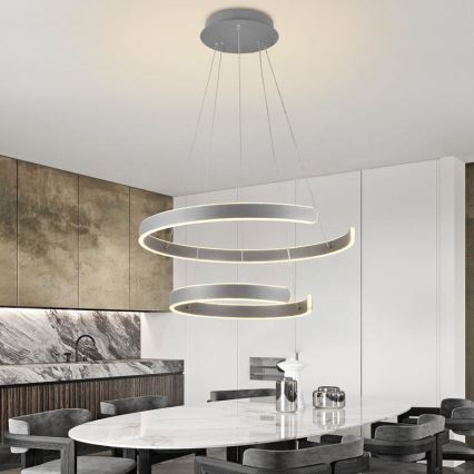 LED Dimbar taklampa LED/120W/230V 3000-6500K Ø 60 cm + fjärrkontroll