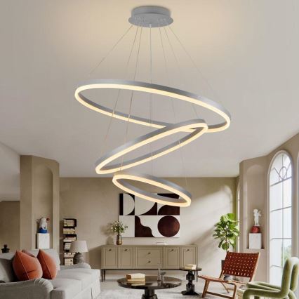 LED Dimbar taklampa LED/125W/230V 3000-6500K Ø 80 cm + fjärrkontroll