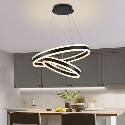 LED Dimbar taklampa LED/135W/230V 3000-6500K Ø 60 cm + fjärrkontroll