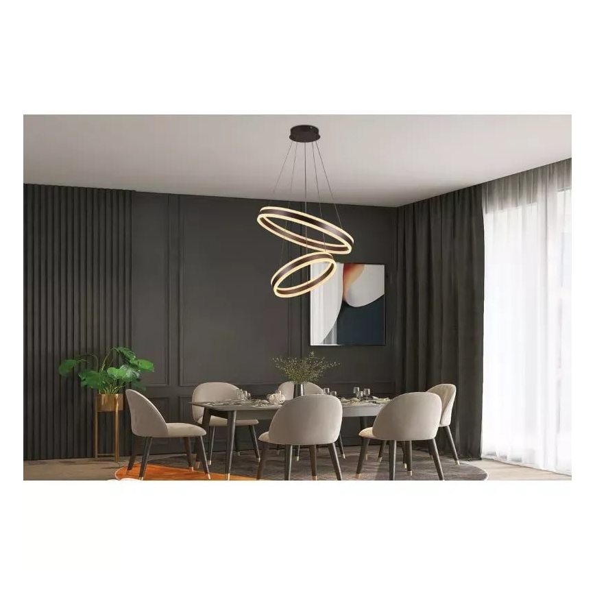 LED Dimbar taklampa LED/135W/230V 3000-6500K Ø 60 cm + fjärrkontroll