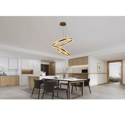 LED Dimbar taklampa LED/135W/230V 3000-6500K Ø 60 cm + fjärrkontroll