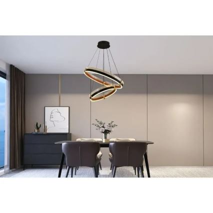 LED Dimbar taklampa LED/140W/230V 3000-6500K Ø 60 cm + fjärrkontroll