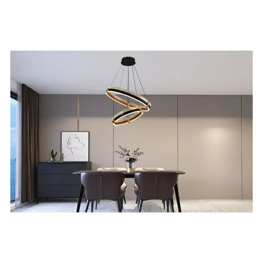 LED Dimbar taklampa LED/140W/230V 3000-6500K Ø 60 cm + fjärrkontroll