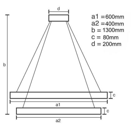 LED Dimbar taklampa LED/140W/230V 3000-6500K Ø 60 cm + fjärrkontroll