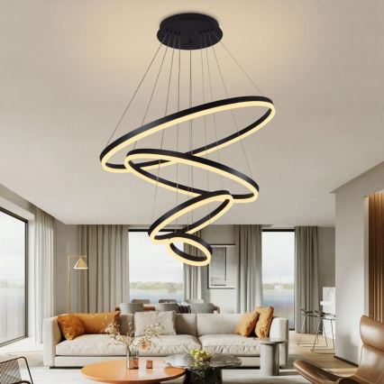 LED Dimbar taklampa LED/165W/230V 3000-6500K Ø 80 cm + fjärrkontroll