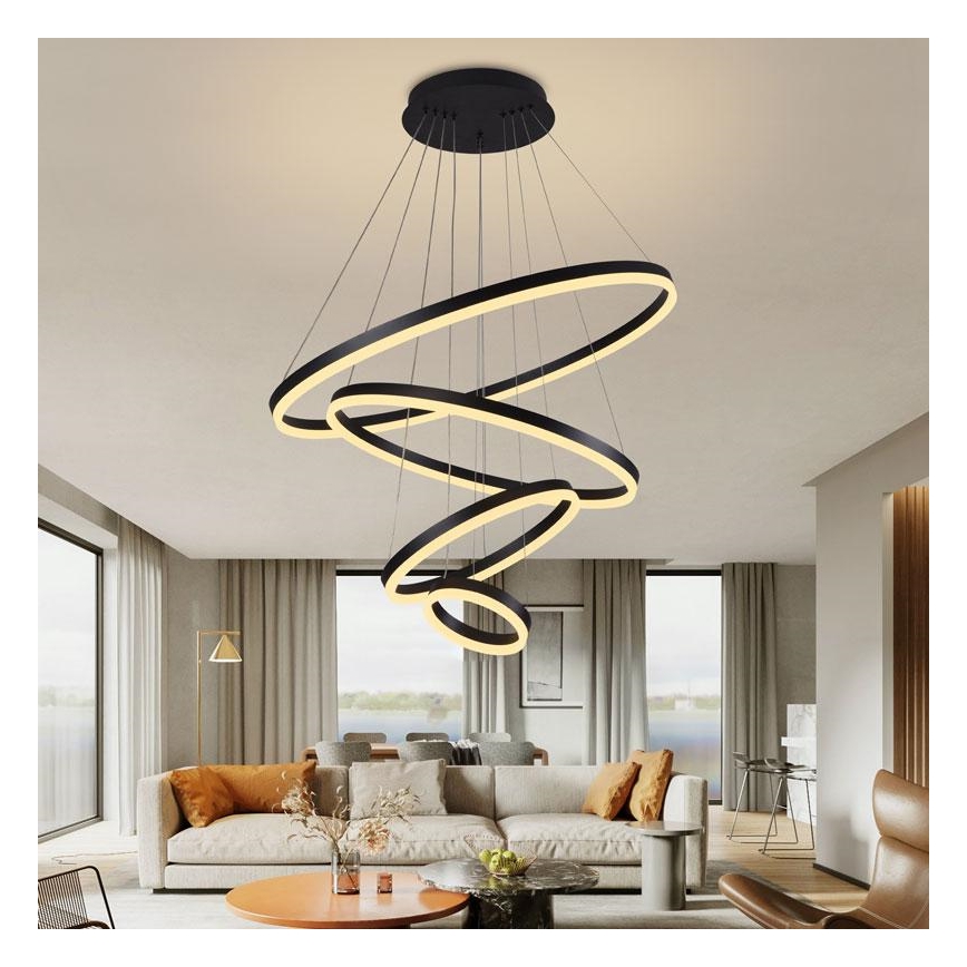 LED Dimbar taklampa LED/165W/230V 3000-6500K Ø 80 cm + fjärrkontroll