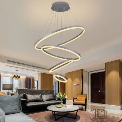 LED Dimbar taklampa LED/165W/230V 3000-6500K Ø 80 cm + fjärrkontroll