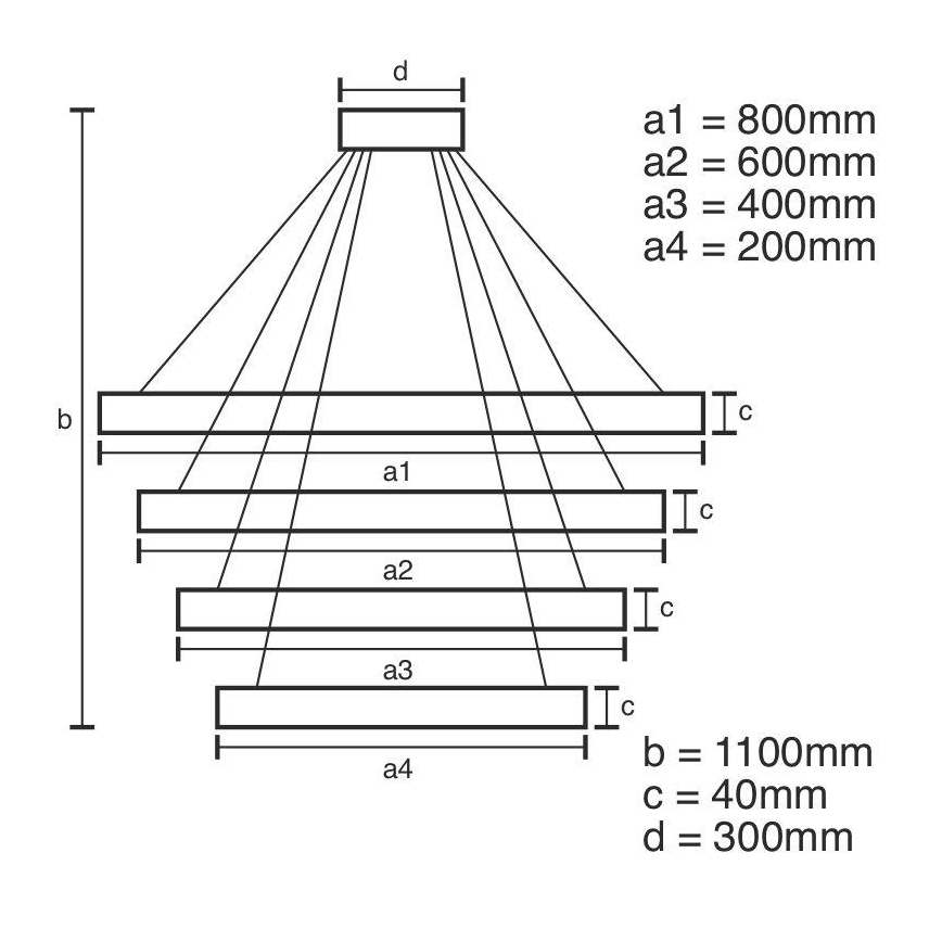 LED Dimbar taklampa LED/165W/230V 3000-6500K Ø 80 cm + fjärrkontroll