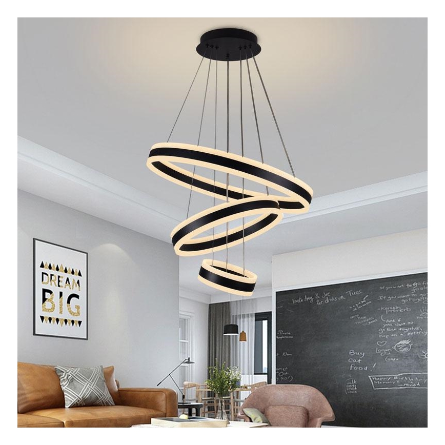 LED dimbar taklampa LED/165W/230V 3000-6500K Ø 60 cm + fjärrkontroll