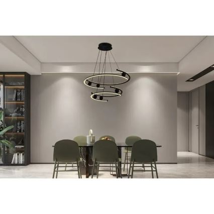 LED dimbar taklampa LED/170W/230V 3000-6500K Ø 80 cm + fjärrkontroll