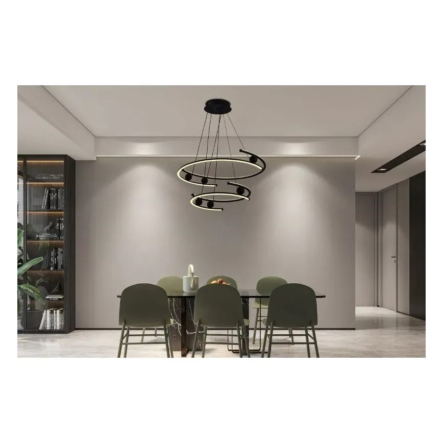 LED dimbar taklampa LED/170W/230V 3000-6500K Ø 80 cm + fjärrkontroll