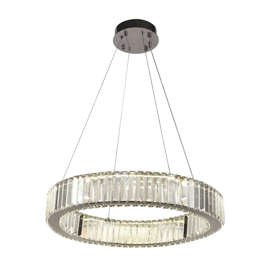 LED Dimbart kristallkrona på kabel LED/40W/230V 3000-6500K blank krom + fjärrkontroll