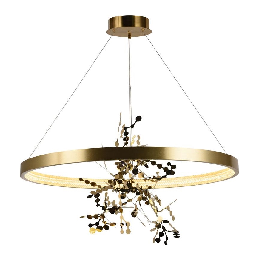 LED Dimbar taklampa LED/55W/230V 3000-6500K guld + fjärrkontroll