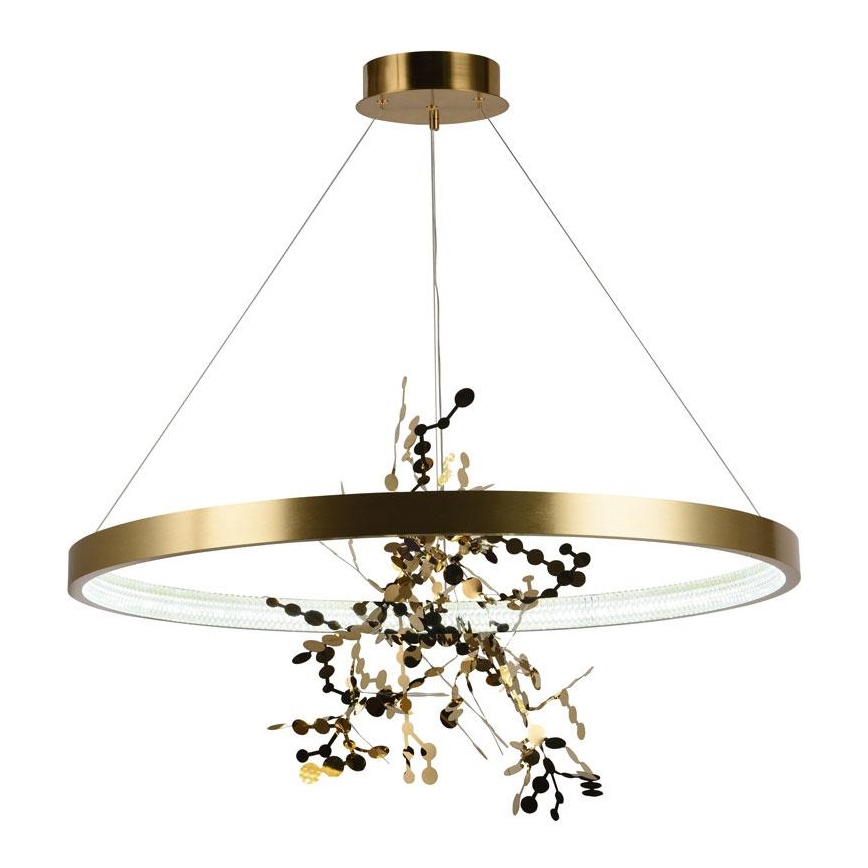 LED Dimbar taklampa LED/55W/230V 3000-6500K guld + fjärrkontroll