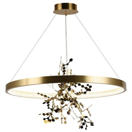 LED Dimbar taklampa LED/55W/230V 3000-6500K guld + fjärrkontroll