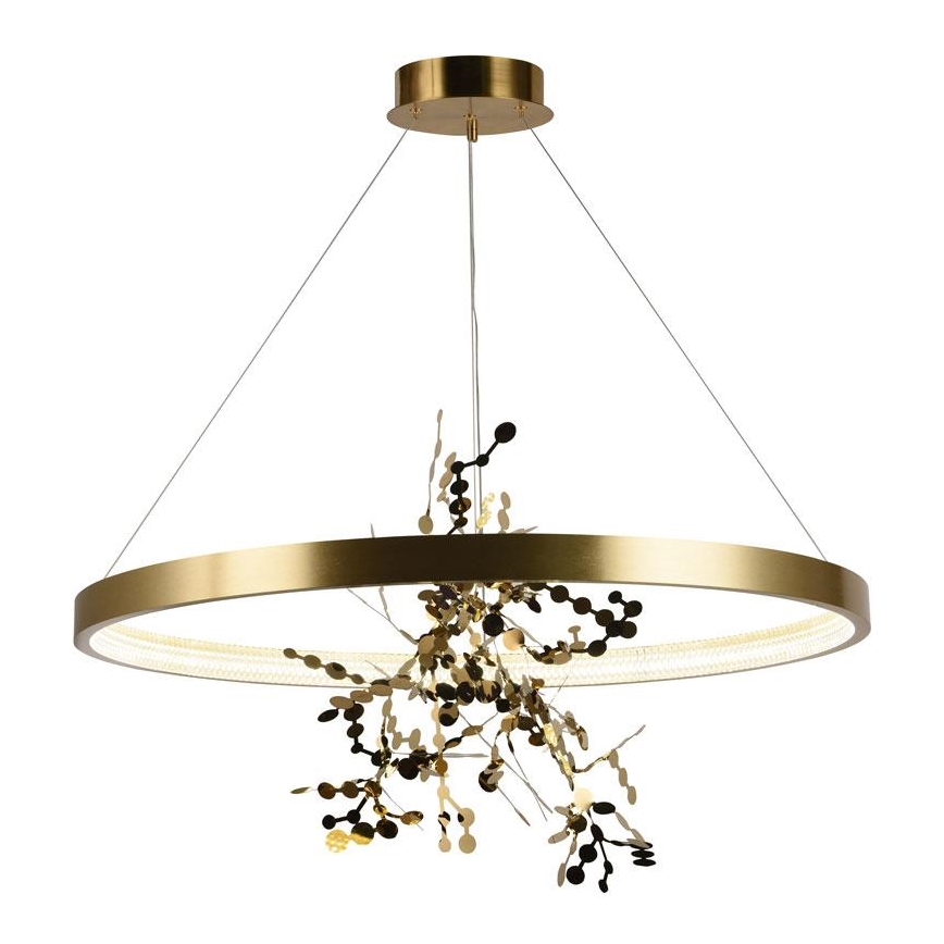 LED Dimbar taklampa LED/55W/230V 3000-6500K guld + fjärrkontroll