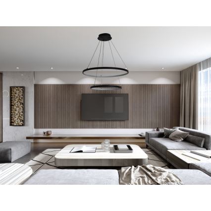 LED Dimbar taklampa LED/75W/230V 3000-6500K Ø 60 cm + fjärrkontroll