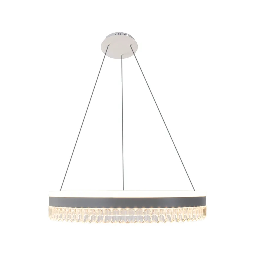 LED Dimbar kristallkrona på kabel LED/80W/230V 3000-6500K vit + fjärrkontroll