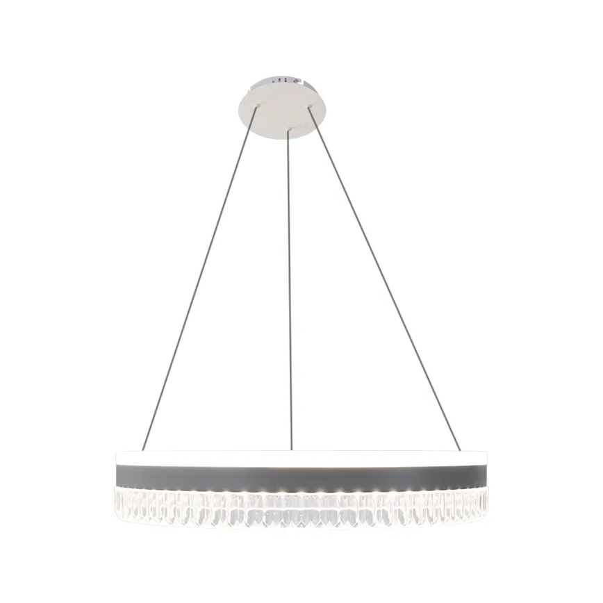 LED Dimbar kristallkrona på kabel LED/80W/230V 3000-6500K vit + fjärrkontroll