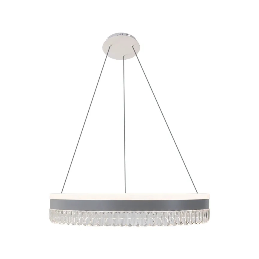 LED Dimbar kristallkrona på kabel LED/80W/230V 3000-6500K vit + fjärrkontroll