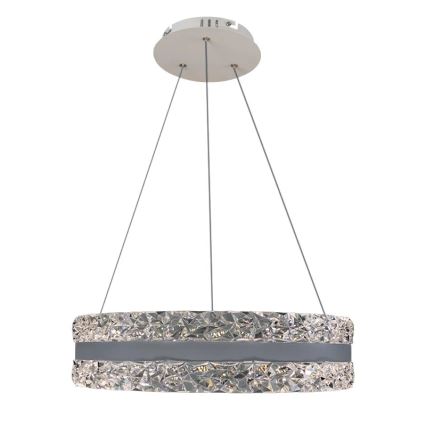 LED Dimbar kristallkrona på kabel LED/80W/230V 3000-6500K vit + fjärrkontroll